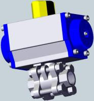 Double Acting Actuated Ball Valve